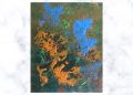 Painting Tutorial | Blue Green Brown Sponge Abstract Art and Palette Knife | Acrylics on Canvas