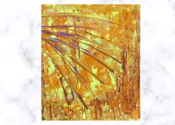 Painting Tutorial | Yellow Orange Abstract Art Palette Knife | Acrylics on Canvas | Visual Art