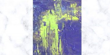 Painting Tutorial | Blue Yellow Palette Knife Abstract Art | Acrylics on Canvas | Visual Art