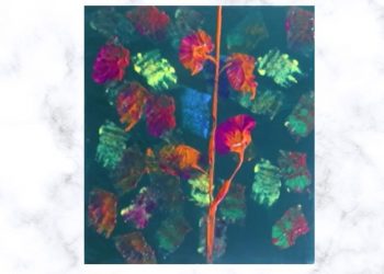 Painting Tutorial | Sponge Abstract Black Background Palette Knife | Acrylics on Canvas | Easy Art