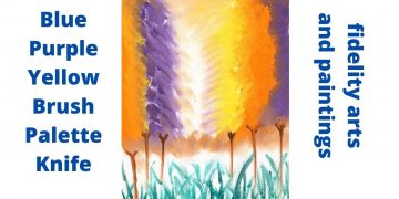 Painting Tutorial | Brown Yellow Stripe Sponge Abstract Art | Acrylics on Canvas | Easy Art Painting