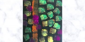 Painting Tutorial | Black Background Sponge Abstract Painting | Acrylics on Canvas | Easy Art