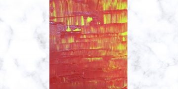 Canvas Art Painting | Daily Challenge | Yellow Orange Abstract Art with Blade Art |  Easy Art