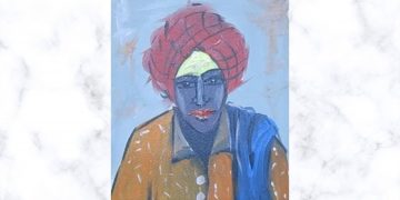 Farmer Portrait Abstract Art | Acrylics colors on canvas | Daily Challenge | Painting video