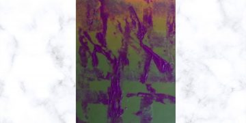 Painting Tutorial | Abstract Art Red Background Purple Palette Knife | Acrylics on Canvas | Artwork